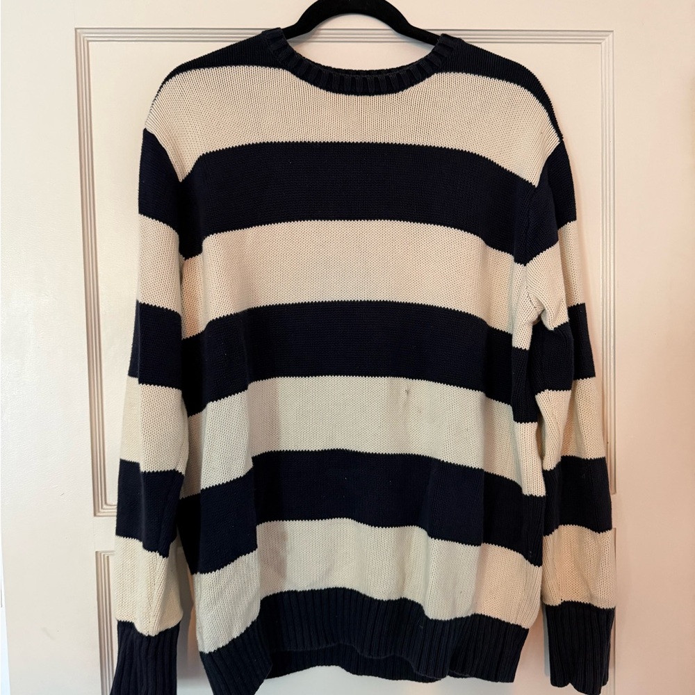 Striped Black and Cream unisex Sweater